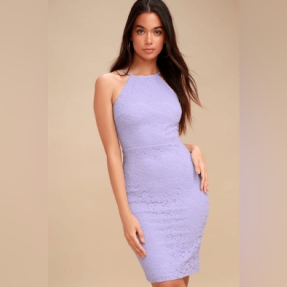 Lulu’s Magic of Love Lavender Lace Bodycon Dress Open Back Size XL - Picture 8 of 8